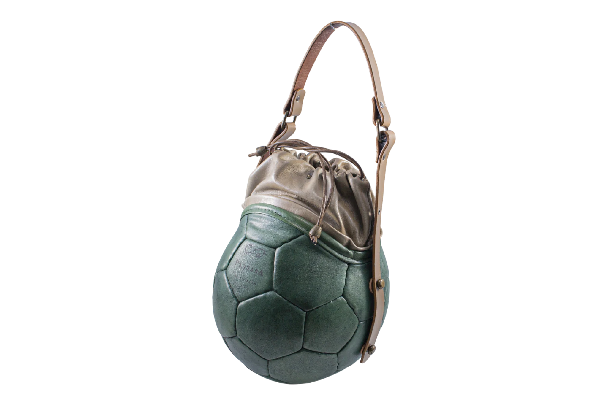 PANGAEA Round Bag verde alga con chiusura tortora, esempio di composizione già realizzata